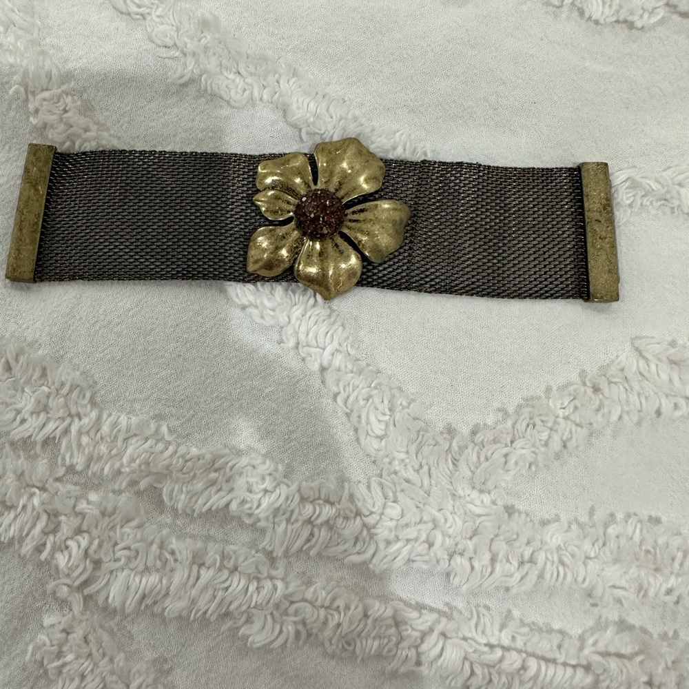 Antique gold cuff bracelet